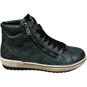 Remonte - Hoge Sneaker - Groen - Leer en Textiel - Waterafstotend