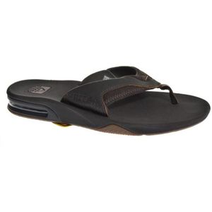 Reef Leather Fanning Slippers