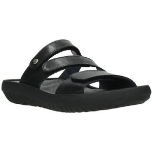 Wolky - Sense 00885 - Slippers - Zwart - Lederen Materiaal