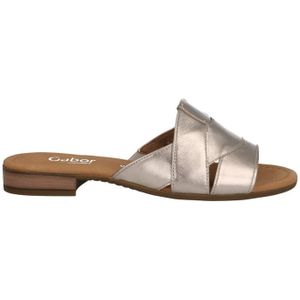Gabor - Rhodos - Slippers - Goudkleur - Metallic - Blokhak