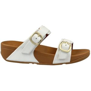 FitFlop lulu adjustable leather slide Teenslippers