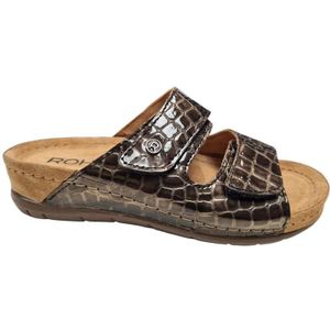 Rohde - 5854 - Dames Slippers - Grijs - Leer
