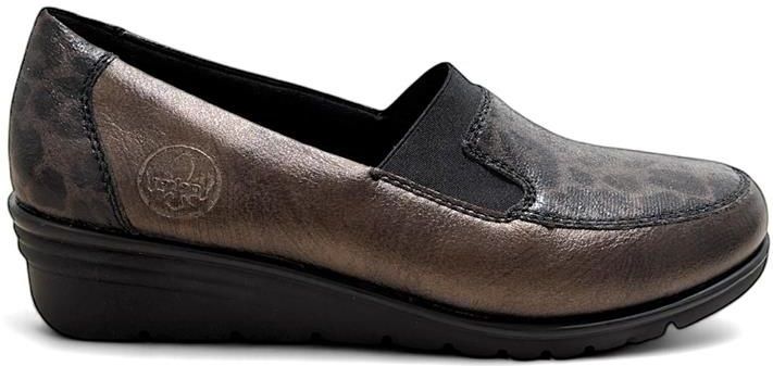 Rieker - Instappers - Bronskleurig - Kunstleer