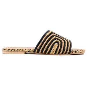 Toral - TL-Betty 0 - Slippers - Raffia Black/Beige