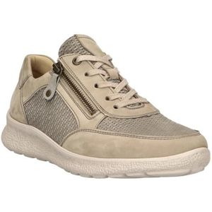 Hartjes - Sneakers - Beige - Leer - Veter- en Ritssluiting