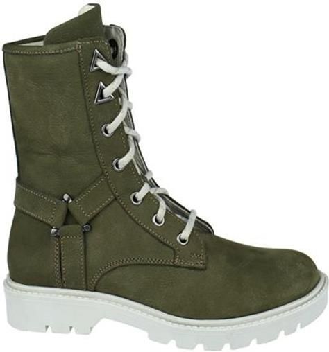 Twins - Hester Hery - Bikerboot - Olive - Leer