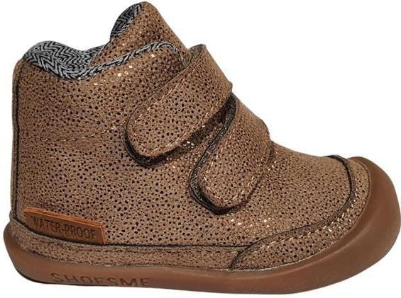 ShoesMe - BF25W020-J - Halfhoge Soepele Schoen - Brons Metallic - Klittenbanden