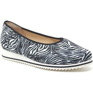 Hassia - 0100 - Ballerina's - Zwart Wit - Synthetisch