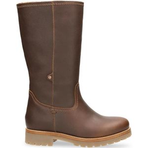 Knielaarzen - Donkerbruin - Instaplaarzen - Profielzool - Blokhak