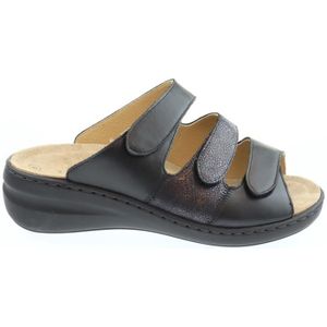 Solidus - 21154 Slippers - Schwarz - Wijdte H - Synthetisch
