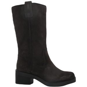 Kuitlaarzen - Effen - Leer - Blokhak - Ritssluiting - Gewatteerde Rand - Flexibele Zool