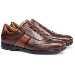 Sneakers - Akin - Effen - Leer - Snoersluiting - Ronde Neus