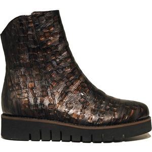 Footnotes - 42.003 - Enkellaarsjes - Croco Patent Brown Antra