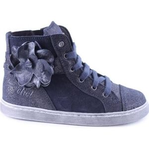 Clic! 8515 Blauw Bloem Veterschoenen