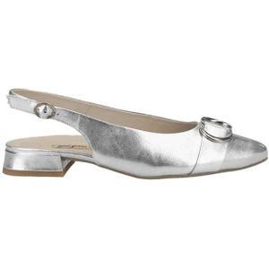 Pumps - Effen - Leer - Blokhak - Spitse Neus - Applicaties