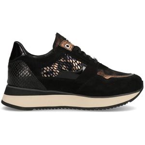 Footnotes - 30.009 - Sneakers - SuedePrintBlackGold - Wijdte E