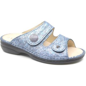 Finn Comfort - Dames Schoenen - Blauw - Leer - Verstelbare Klittenbandsluitingen