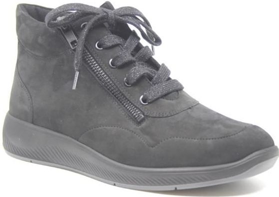 Solidus - Enkellaarsjes - Nubuk - Zwart