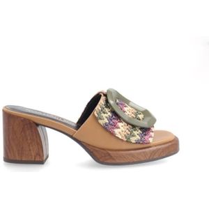 Noa Harmon - 9995-M33 - Gezondheidsslippers - Bruin Combi