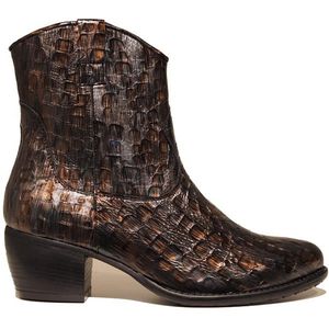 Footnotes - 51.001 - Enkellaarzen - Croco Patent Brown Antra