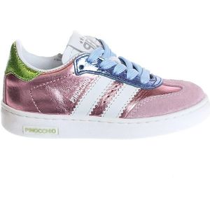 Pinocchio Leren Sneakers Roze Metallic