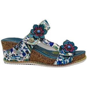 Laura Vita - BONITO 22 - Slippers - Turq - Kunstleer