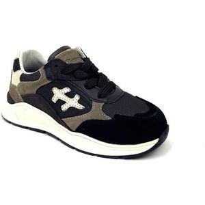 Pinocchio - P1929 - Veterschoenen - Zwart combi