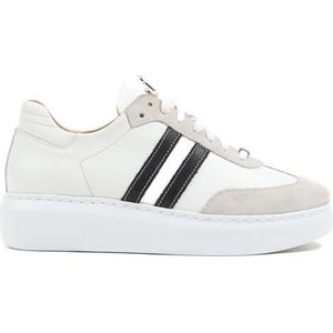 Footnotes - 21.002 Wijdte H - Sneakers - CalfOffwhiteBlack
