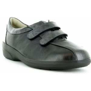 Solidus - 47004 - Klittenbandschoenen - Zwart - Leer - Wijdte W