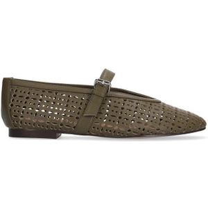 Bibi Lou - 604Z28VK 0 - Ballerina's - Kaki - Leer