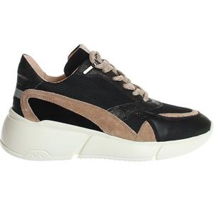 Via Vai - 57114-02 Sneakers - Zwart Combi - Leer