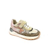 Sneakers - Luipaardprint - Suède en Microfiberleer - Roze Accenten