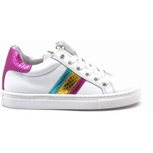 Giga - Sneakers - Wit - Leer - Metallic Accenten