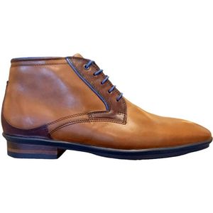 Floris van Bommel cognac glad veter Nette veterschoenen