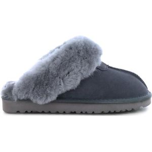 Hafjes - Cozzia - Pantoffel - Zwart - Suède - 100% Wol