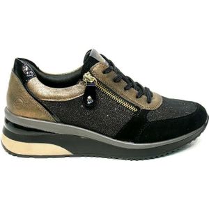 Remonte - D2400 Veterschoenen - Zwart - Leer