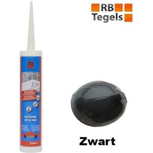 Afdichtingskit voor sanitair en natuursteen kleur zwart koker 310 ml