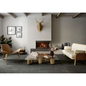 Vloertegel 60&#215;60 cm natuursteenlook Frankrijk antraciet M19
