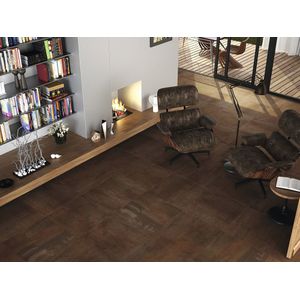 Vloertegel 60x60 Cm APE Dorian Brown Metallook A111