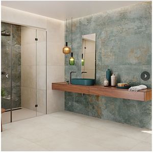 Vloertegel 60x120 Cm Metallook Oxideer Groen NAV52