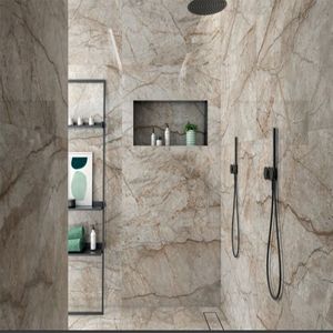 Gepolijst vloertegel 60x120 cm Marmerlook Sona Bruin Taupe G49