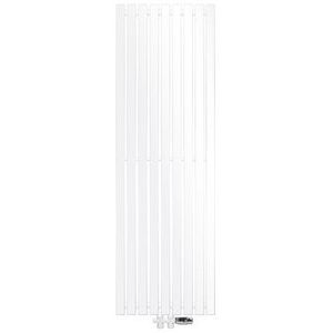 Badheizkörper Stella 480x1400 mm Weiß mit Boden Anschlussgarnitur