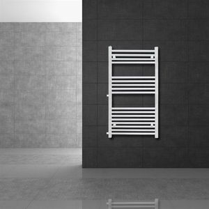 Badheizkörper 500x1200 mm Weiß gerade mit Seitenanschluss LuxeBath