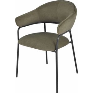 Usuals - Harper Eetkamerstoel - Groen - Velvet - Vintage