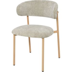 Kiara Eetkamerstoel - Beige Chenille - Naturel