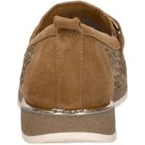 Tamaris - Loafer - Bruin - Suède en Textiel