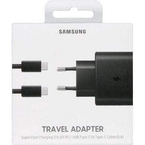 Samsung Galaxy Adaptive Super Fast Charging 45W Oplader met Type-C naar Type-C kabel - Zwart