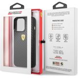 Ferrari Originele Scuderia Carbon Case Apple iPhone 13 Pro - Zwart