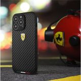 Ferrari Originele Scuderia Carbon Case Apple iPhone 13 Pro - Zwart