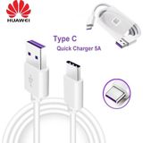 Huawei Originele Supercharger Oplader Adapter kop + USB 3.1 Type-C kabel - 5A